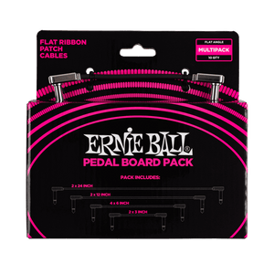 Ernie Ball Flat Ribbon Patch Cables Pedalboard Multi-Pack P06224