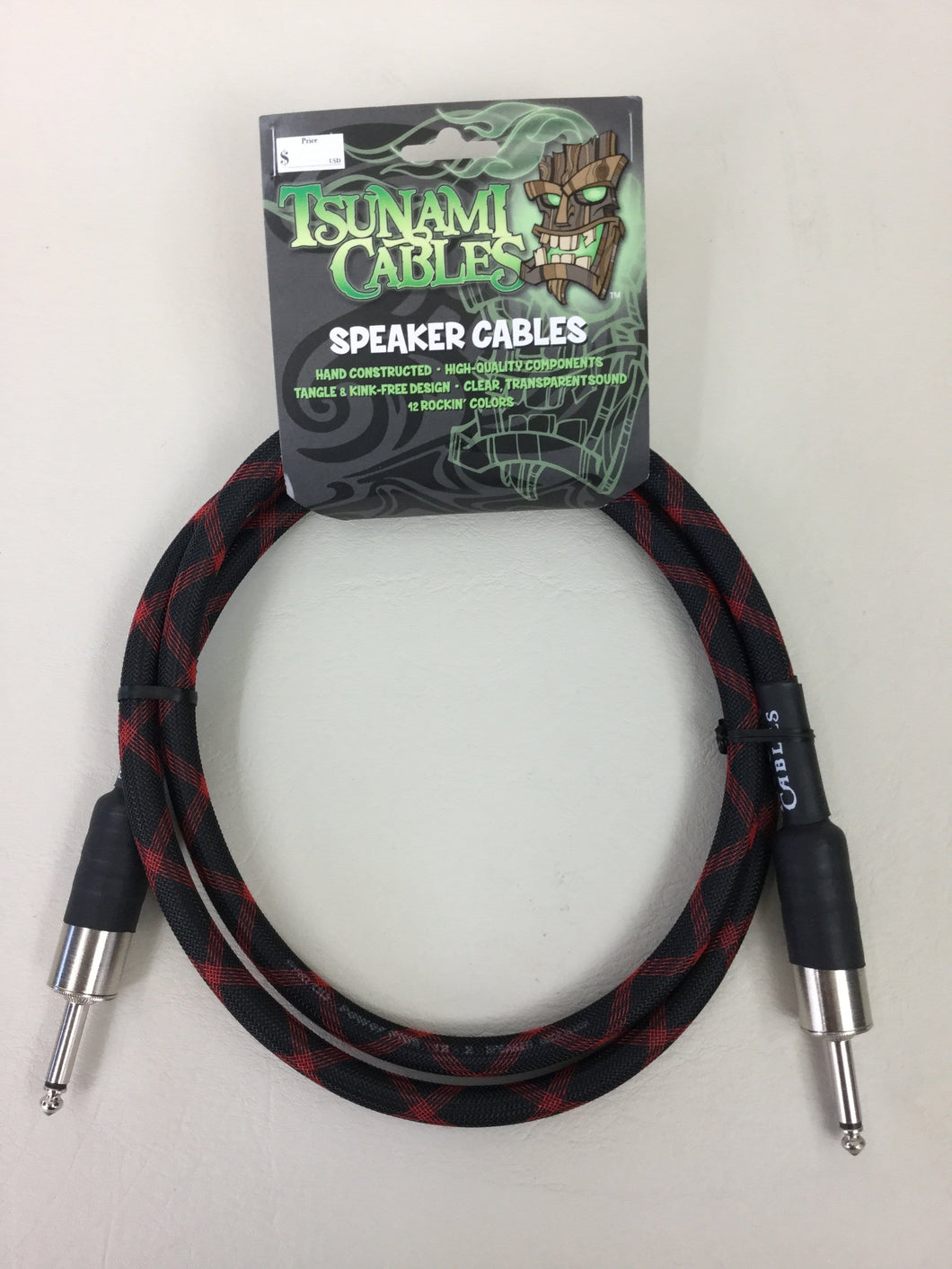 Tsunami Cables - 5ft Speaker Cable - Black Widow