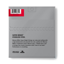 Cargar imagen en el visor de la galería, Dunlop Marcus Miller Super Bright™ Bass Strings SET/4 - 45-105 (2 Pack) - Tensolo Music Co.