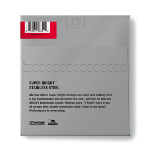 Dunlop Marcus Miller Super Bright™ Bass Strings SET/4 - 45-105 (2 Pack) - Tensolo Music Co.
