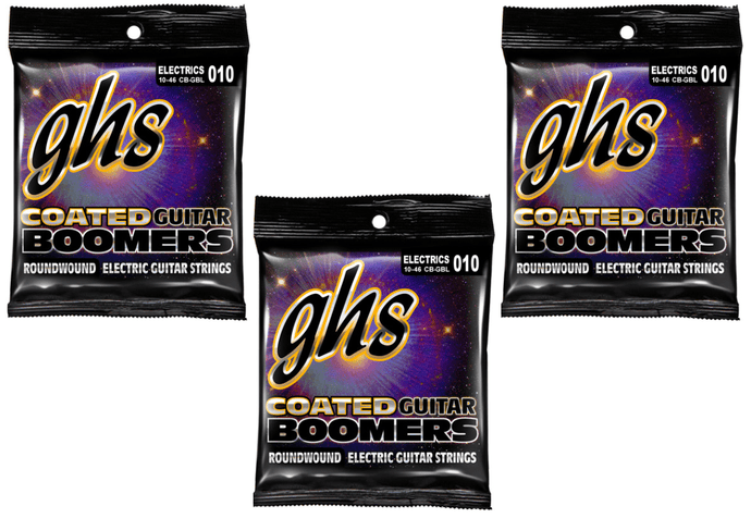 GHS Coated Boomers Light Strings 10-46 - 3 Pack