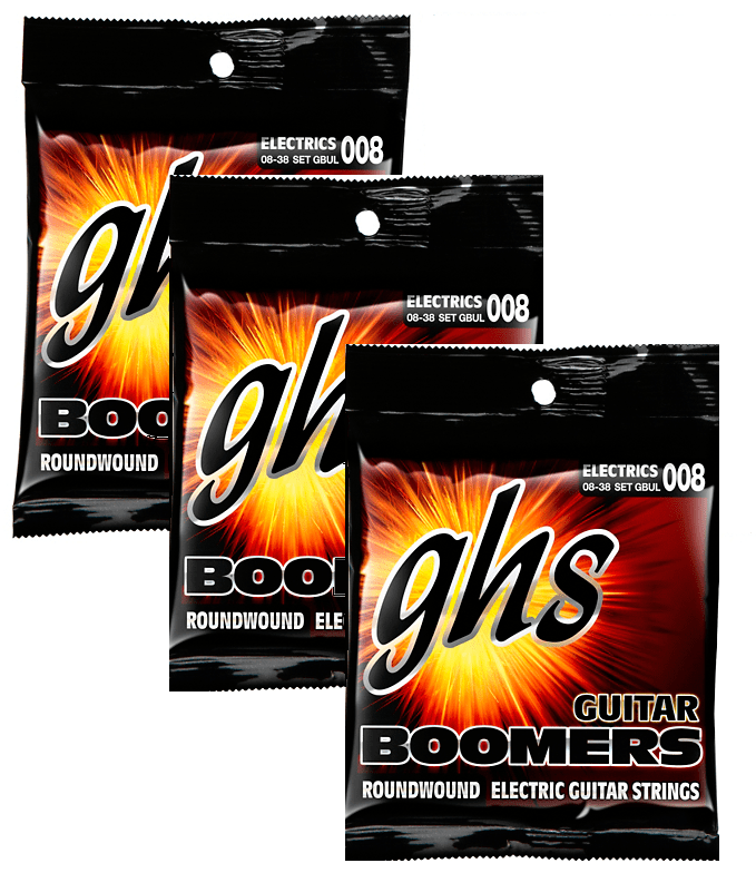 GHS Boomers Ultra Light Strings 8-38 - 3 Pack