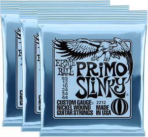 Ernie Ball Primo Slinky Nickel Wound Electric Guitar Strings (10.5-52) 3 Pack 