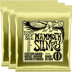 Ernie Ball Mammoth Slinky Nickel Wound Strings (12-62) 3 Pack