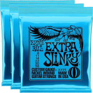 Ernie Ball Extra Slinky Nickel Wound Strings (8-38) 3 Pack
