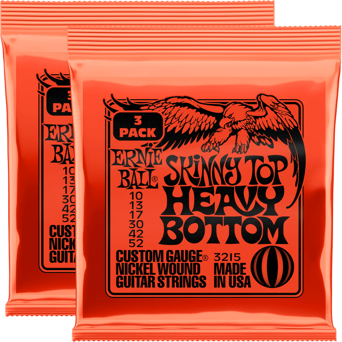 Ernie Ball Skinny Top Heavy Bottom Slinky Nickel Wound Strings (10-52) 2x3 Pack