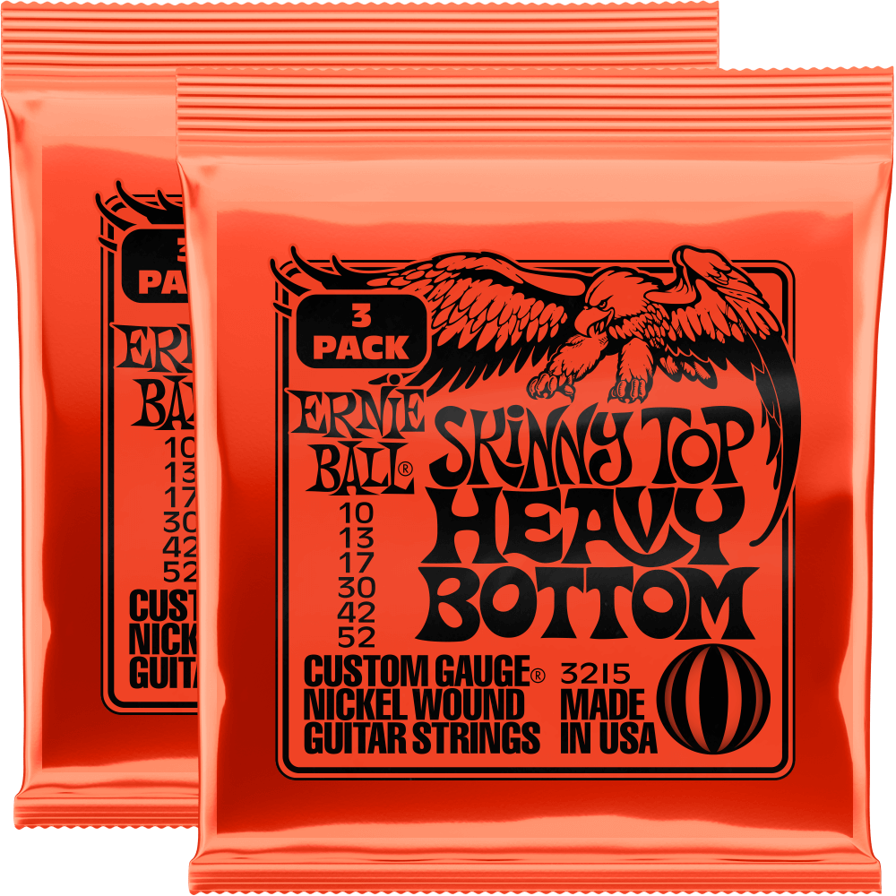 Ernie Ball Skinny Top Heavy Bottom Slinky Nickel Wound Strings (10-52) 2x3 Pack