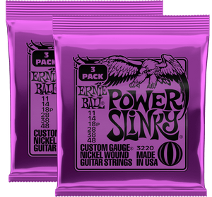 Ernie Ball Power Slinky Nickel Wound Strings (11-48) 2x3 Pack