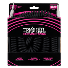 Charger l&#39;image dans la galerie, Ernie Ball 30&#39; Coiled Straight/Angle Instrument Cable