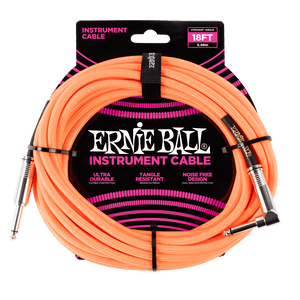 Ernie Ball 18' Braided Straight/Angle Instrument Cable