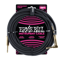 Carregar imagem no visualizador da galeria, Ernie Ball 18&#39; Braided Straight/Angle Instrument Cable