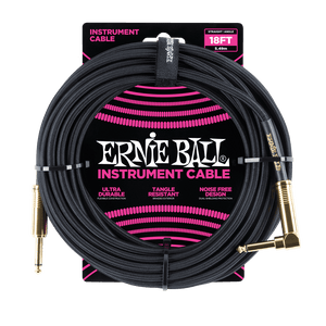 Ernie Ball 18' Braided Straight/Angle Instrument Cable