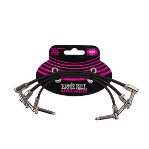 Ernie Ball - 6" Flat Ribbon Patch Cable 3-Pack P06221