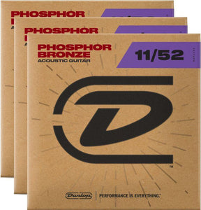Dunlop Strings - Phos Bronze Med Light 11-52 (3 Pack) - Tensolo Music Co.