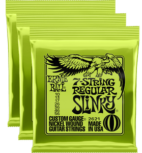 Ernie Ball Regular Slinky 7-String Nickel Wound Strings 10-56 - 3 Pack