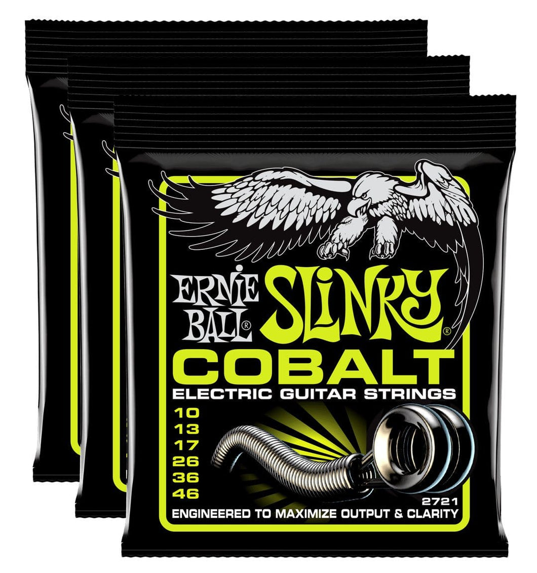 Ernie Ball Regular Slinky Cobalt Strings (10-46) 3 Pack