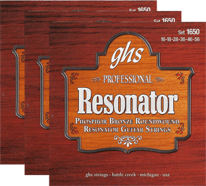 GHS Phosphor Bronze Resonator (1650) 3 Pack