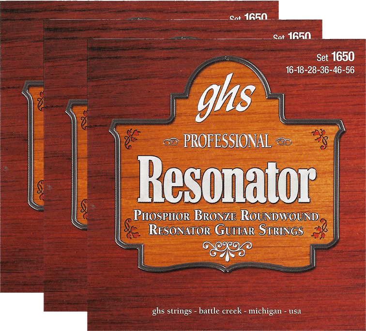 GHS Phosphor Bronze Resonator (1650) 3 Pack