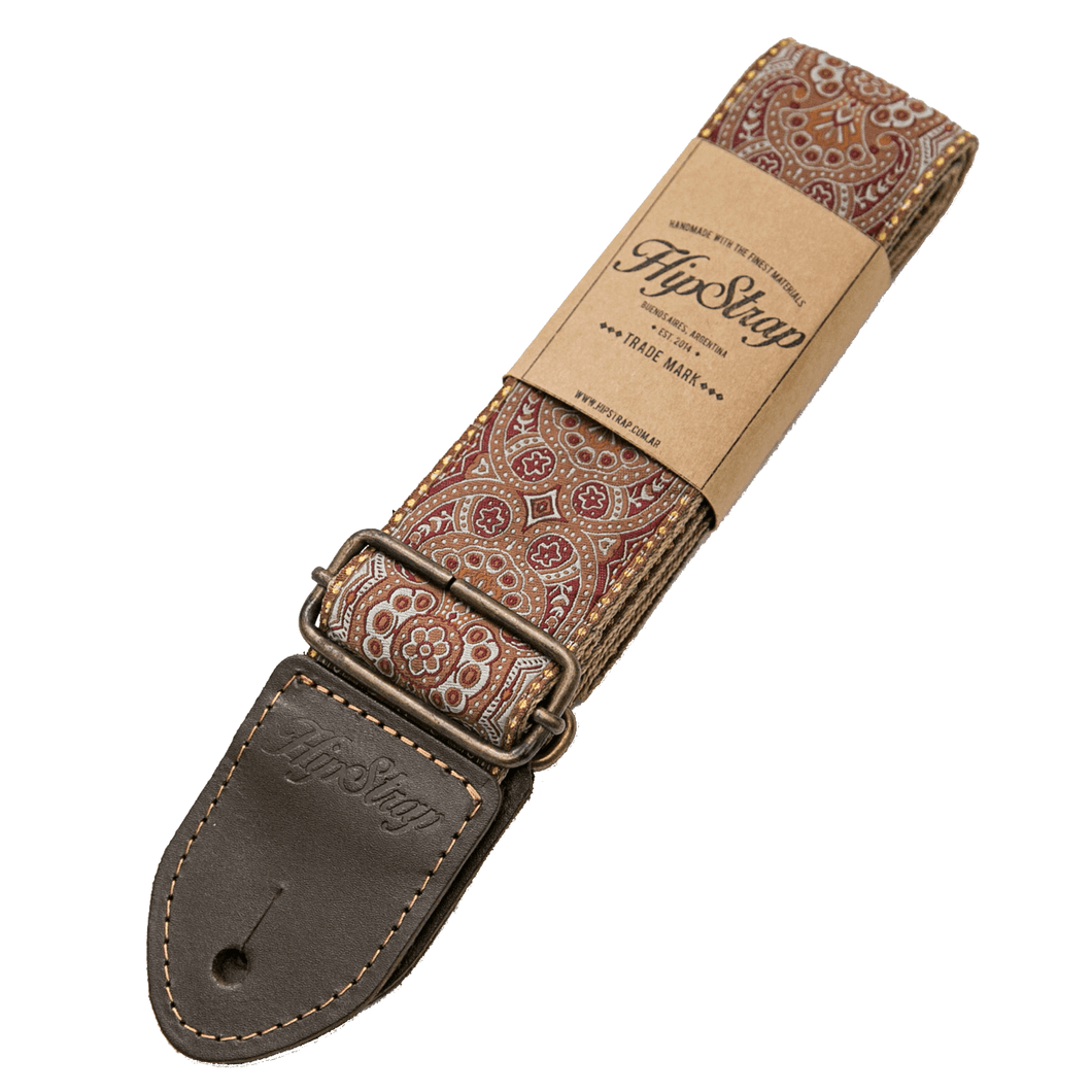 HipStrap Kashmir Gold Vintage Style Guitar Strap 