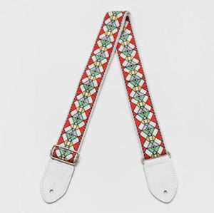 HipStrap Stained Glass Red Vintage Style Guitar Strap