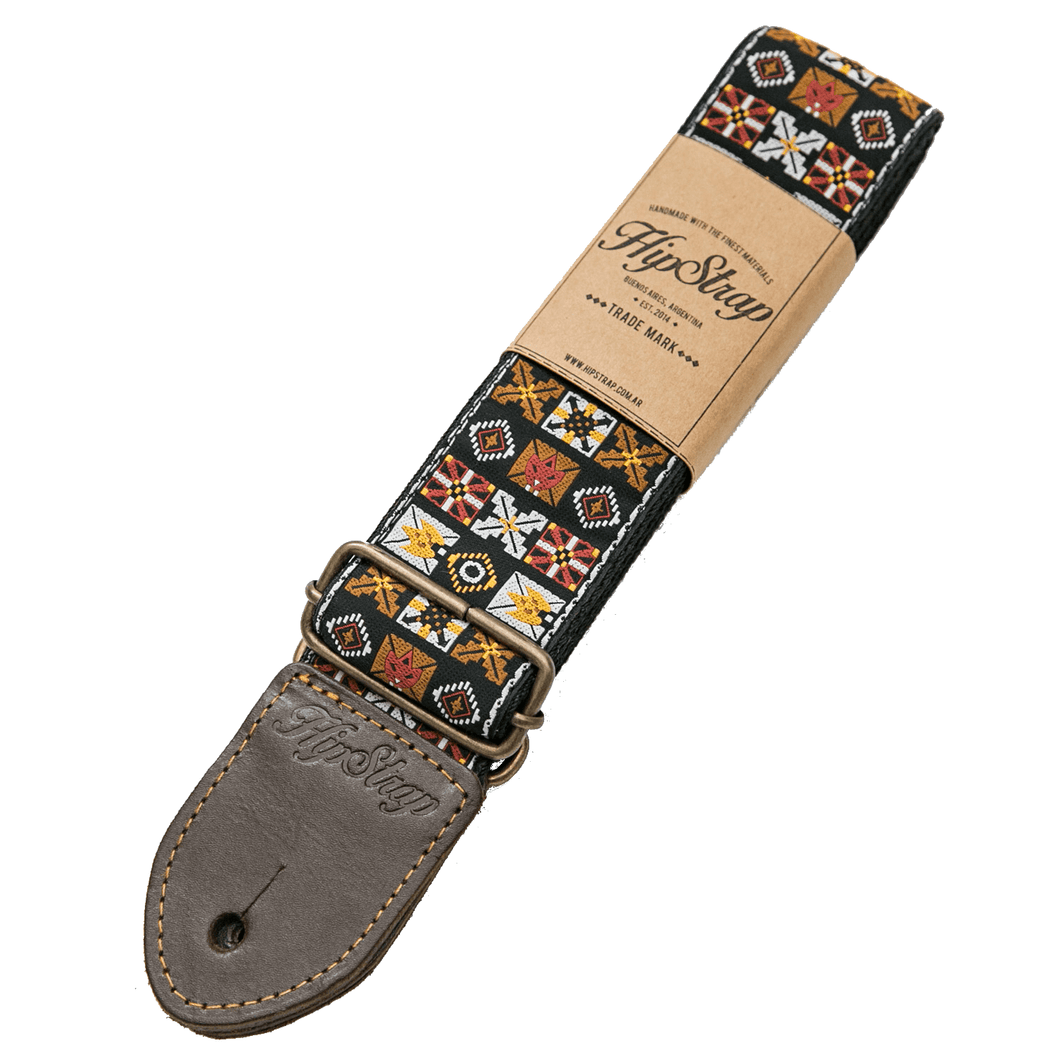 HipStrap Woodstock Brown Vintage Style Guitar Strap