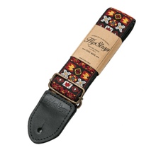 Carregar imagem no visualizador da galeria, HipStrap Woodstock Red Vintage Style Guitar Strap - Tensolo Music Co.